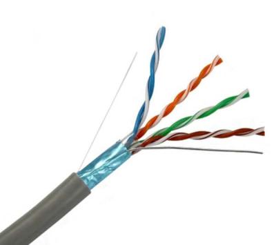 China FTP Shielded Solid Outdoor CAT5e Lan Cable Bare Copper 24awg Standard for sale
