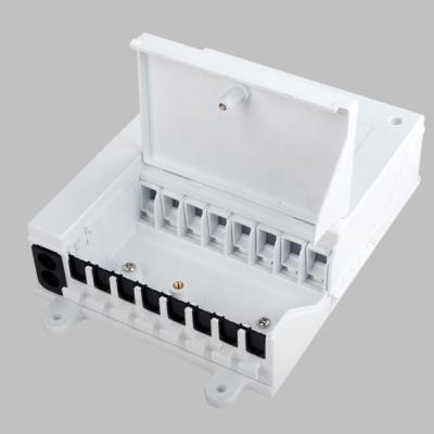 China FTTH Outdoor Plug-in 1 to 8 optical splitter box Optical fiber distribution box for sale