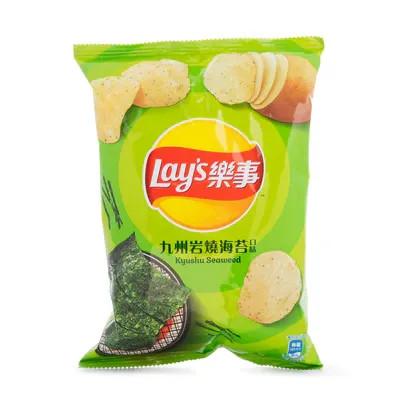 China Lays Kyushu Seaweed Potato Chips - Pack 34g - Upgrade Your Wholesale Assortment of Asian Snacks for Global Distribution. for sale