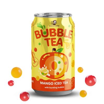 China Best Sale for Beverage Wholesalers: 320ml * 24 Bottles of Taiwan Mang  Bubble Milk Tea Canned Drink Beverage with Bursti for sale