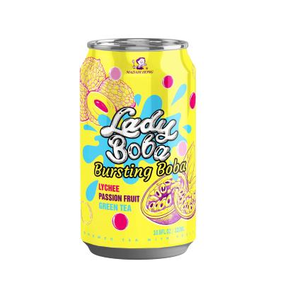 China 320ml Passion Fruit and Lychee Bursting Boba Bubble Tea - Your Reliable Source for Wholesale and Retail Bubble Tea for sale