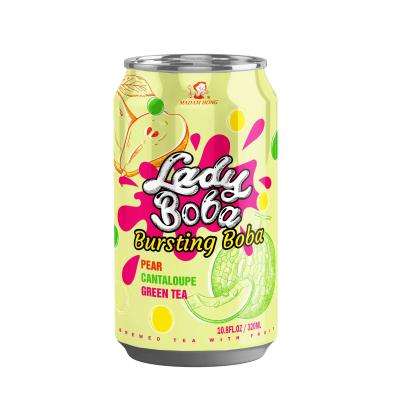 China Pear and Cantaloupe Blended Fruit Tea with Popping Boba - A Refreshing and Exotic Beverage Delight- Beverage for FMCG for sale