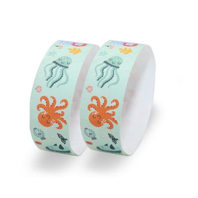 China Enhanced Security Printed Paper Wristbands For Events Disposable for sale