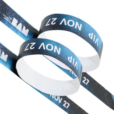 China Stylish Custom Printed Event Wristbands , Waterproof DuPont Tyvek Wristbands for sale