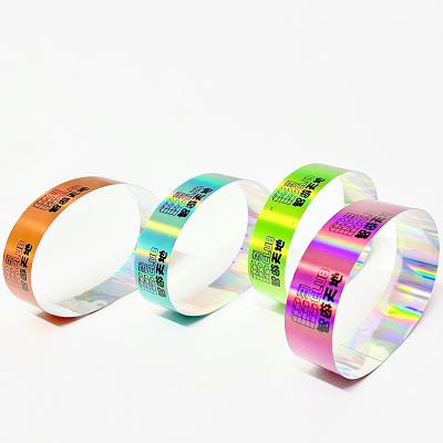 China Plastic Glitter Party Wristbands Fashionable Custom Adjustable Size for sale