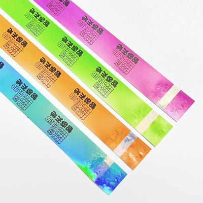 China Festival Glitter Party Wristbands Adjustable Printed Bracelet With Logo for sale