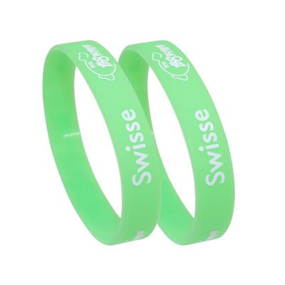 China Sports Printed Silicone Wristbands Customizable Debossed Bracelets for sale