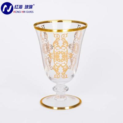 China Cristal de vidro Turco Arabe Copas Conjunto de suco de mãos Copas à venda