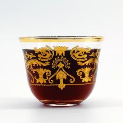 China Delicate Arabic Coffee Cup Luxury Glass Arabian Coffee Cup Custom for sale