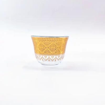 China Gorgeous Turkish Coffee Glass 30mm Bottom Diameter Turkish Coffee Cup for sale