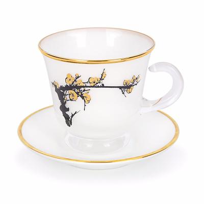 China Kitchen Arabic Tea Cup Hand Wash Only Glass Tea Cup 73MM Height for sale