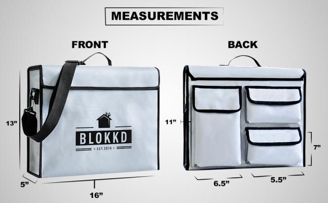 gamblers pocket safe fireproof jewelry money bag with zipper mortui vivos docent legal documents