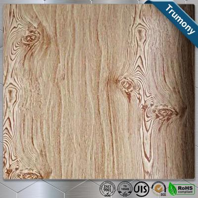 China Decoration Wood Grain Aluminum Composite Panel Thickness 3mm ~ 6mm Paint Coat Surface for sale