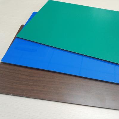 China Building Curtain Wall Wood Grain Cladding Plastic Aluminum Composite Material Panels for sale