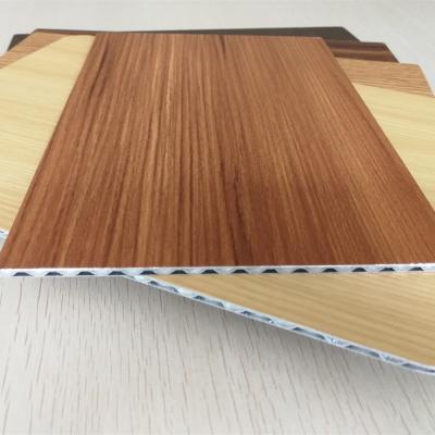 China Light Weight Fireproof Wood Grain Aluminium Core Panel , Aluminium Advertising Boards for sale