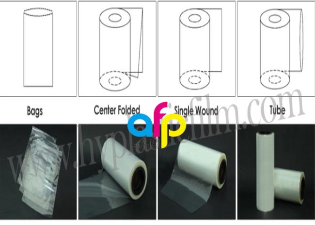 POF shrink film roll and packaging examples