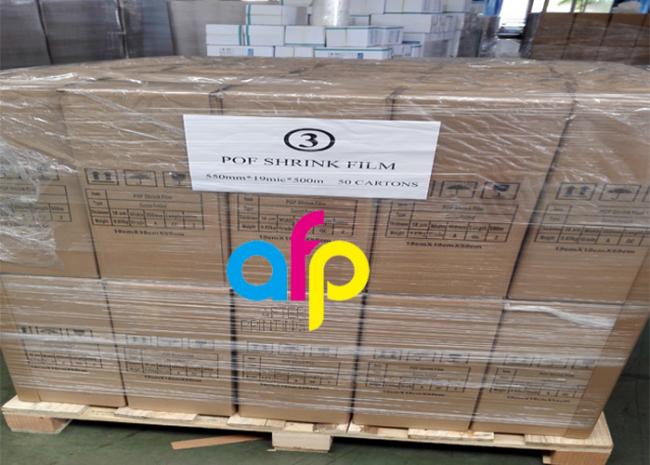 POF shrink film packaging and shipping