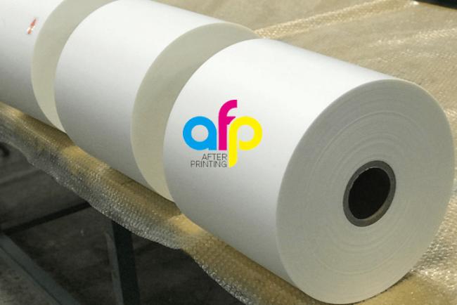 Close-up view of matte laminating film