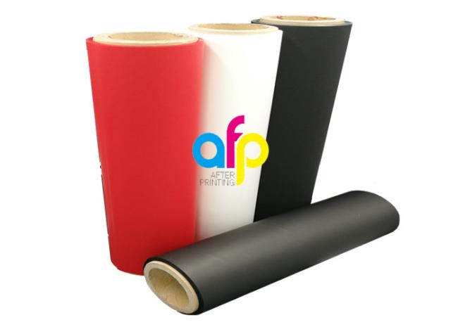 Red 35 Micron Matte Soft Touch Lamination Film application example