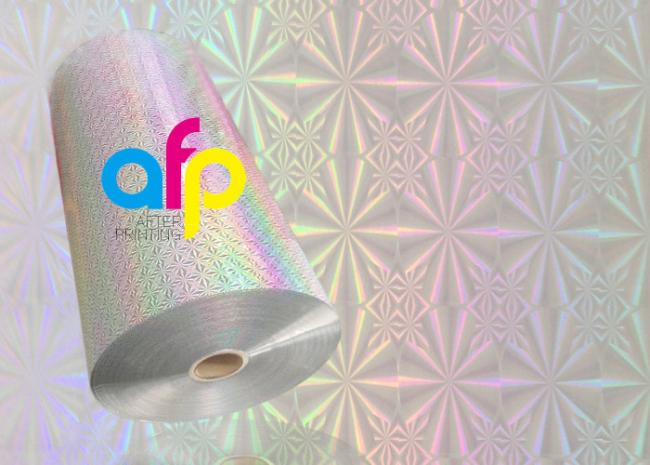 Metallic Silver Glossy Thermal Laser Holographic Film product sample