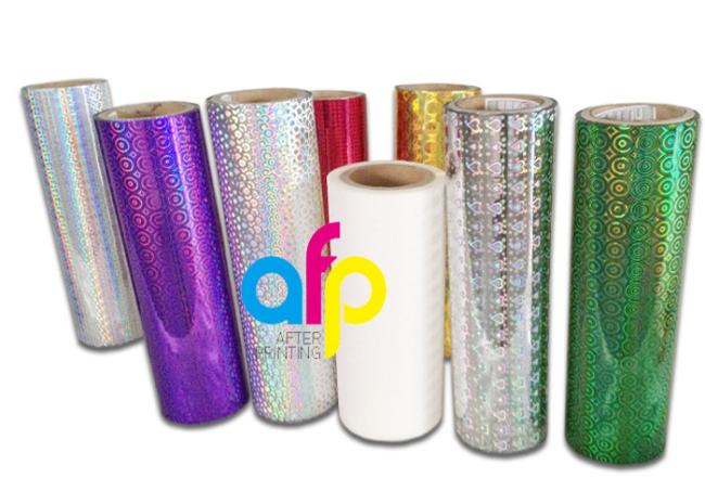 Custom Plastic Holographic PET Film sample showing holographic patterns and effects