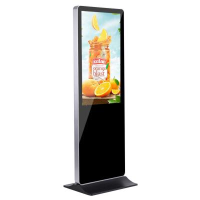 China Indoor Advertising LCD Kiosk Portable High Definition Floor Standing Digital Signage for sale
