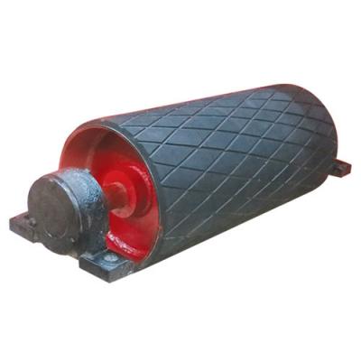 China Medium Duty Cast Rubber Lagging Conveyor Drive Pulley for sale