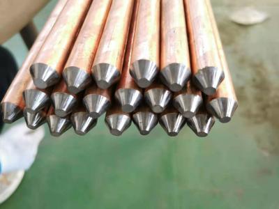 China 16mm Pointed Copper Clad Steel Ground Rod For Cable Tv for sale