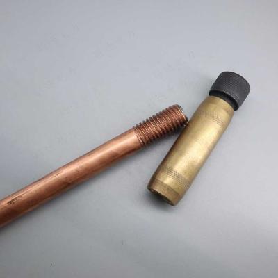 China 16mm Earth Rod Electrical Copper Grounding Protection Rod for sale