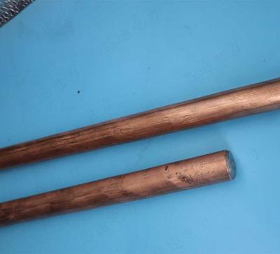 China 16mm Screw Copper Ground Rod 5/8 X 10 Ft Assembly for sale