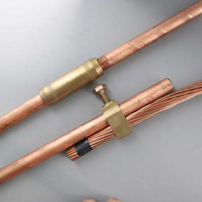 China Mild Steel Electrical Earth Rod Pure Copper Earthing Electrode for sale