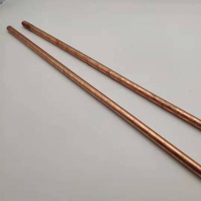 China One End Pointed Copper Coated Ground Rod 1m-3m For Electrical Applications for sale