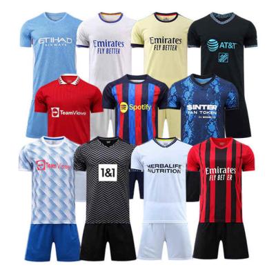 China Embroidered Custom Jersey Football Set Multiscene Anti Pilling for sale