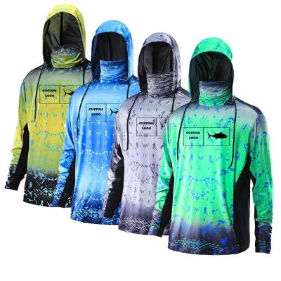 China Unisex Practical Hooded Fishing Jersey , Polyester Tournament Fishing Apparel for sale