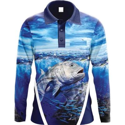China Waterproof Adults Fishing Tournament Jerseys Polo Shirts Anti Pilling for sale