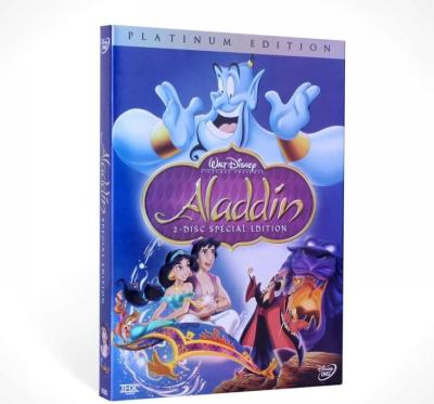 China 2018 Hot sell Aladdin Special Edition disney dvd movies cartoon dvd movies kids movies with slip cover case drop ship for sale