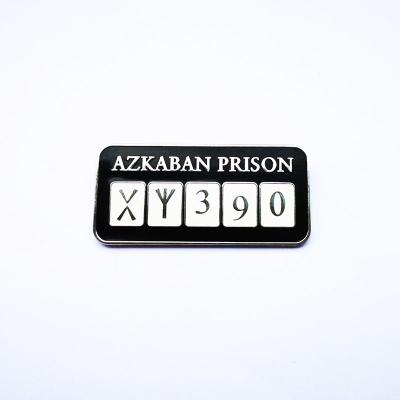 Azkaban Prison Iron Hard Enamel Silver Finishing Lapel Pin Custom with Butterfly Clutches