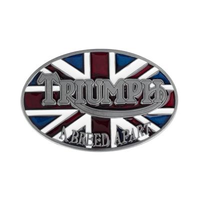 Oval Shaped UK Style 2D Triumph Belt Buckles With Translucent Enamel Colors