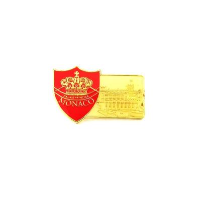 Monaco Palais Princier Stamped Epoxy Domed Lapel Pin With Rubber Clutch