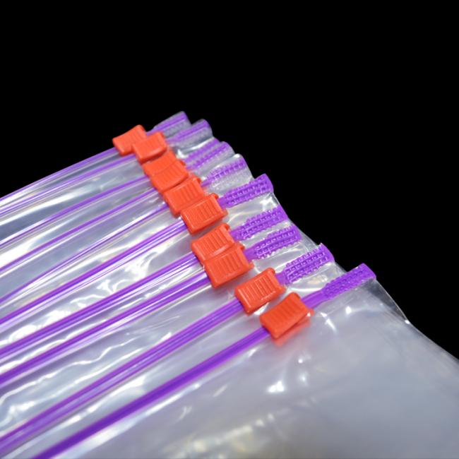 LDPE PE plastic slider zipper bag with white printing for food storage