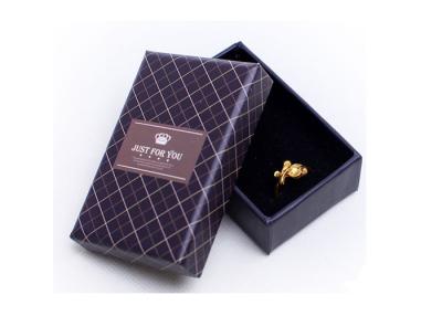 China Rectangle printed ring Recycled Cardboard Gift Boxes , AI / PDF / CDR small box for sale