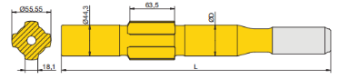 Ingersoll Rand VL120/VL140 shank adapter diagram