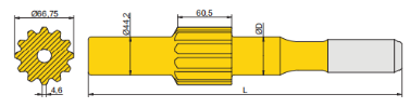 Ingersoll Rand EVL130/VL140 shank adapter diagram