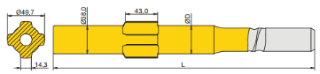 Ingersoll Rand YD90M shank adapter diagram