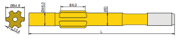 Ingersoll Rand YH65/YH70 shank adapter diagram