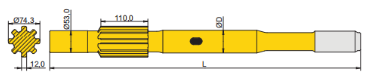 Ingersoll Rand YH110V/YH135 shank adapter diagram