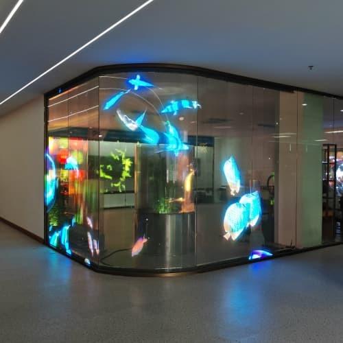 LED Film Screen in retail environment