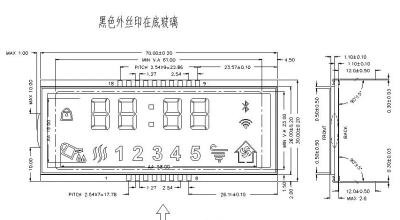 China RoHS SGS 18 Pin VA LCD Display Reflective Digital LCD Screen à venda