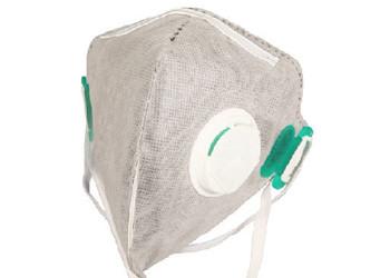 中国 灰色色FFP2の防塵マスクの縦の折り畳み式の隔離された霧/花粉の穀物/車の排気 販売のため