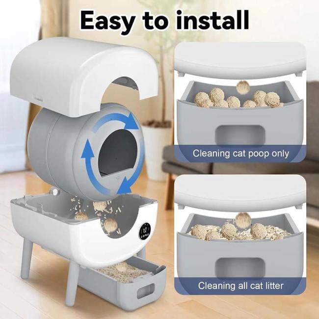 Removable waste collection drawer with 13L capacity
